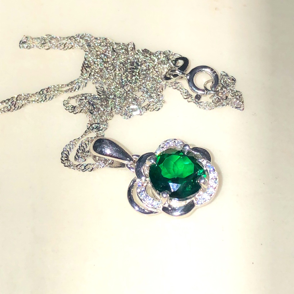 2 Ct Topaz  14k White Gold Plated